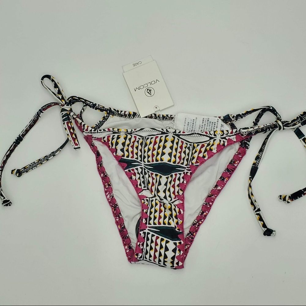 Volcom String Bikini Swimsuit Tribal Pattern